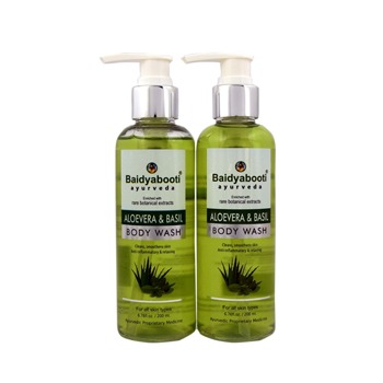 ALOEVERA BASIL BODY WASH Baidyabooti